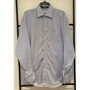 Eton Men's York Dress Shirt in Light Blue Classic Fit Size 17